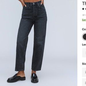 NWT Everlane Rigid Way-High Jean in Worn-In Black Size 27 Long / Tall